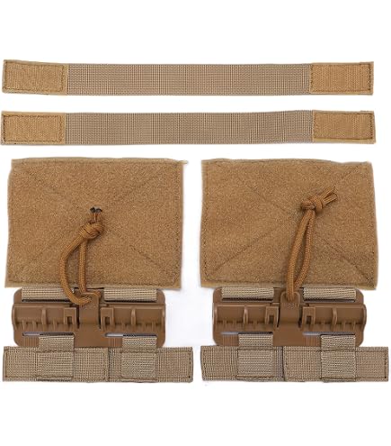 Ceinture Porte-plaques Tactique - 2 Pièces, Maille Respirante, élastique à Dégagement Rapide, Réglable, Nylon - Accessoire Pour Gilet Porteur - 12