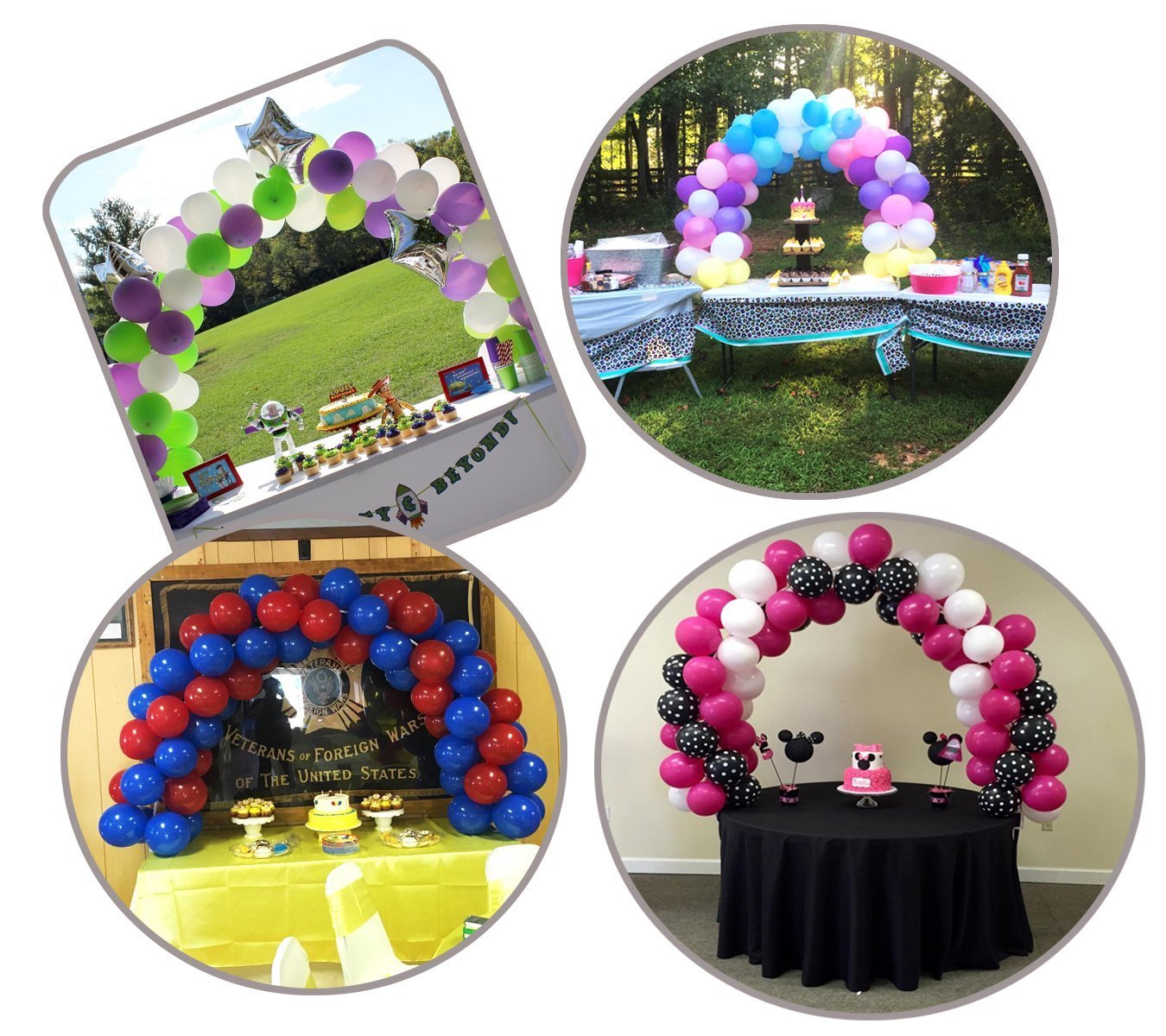 Kit Arco Palloncini Metallico LANGXUN - Decorazione Per Matrimoni, Compleanni, Bianco