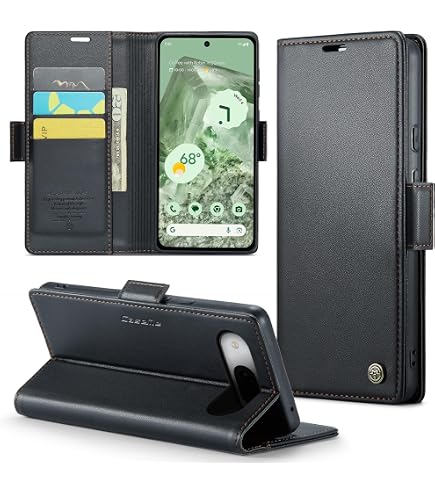 ZONNAVI Cover per Google Pixel 8, Flip Custodia Pelle PU con [Slot Cart] [Supporto Stand] [Magnetica], Cover a Libro Portafoglio per Google 8 (Rosso
