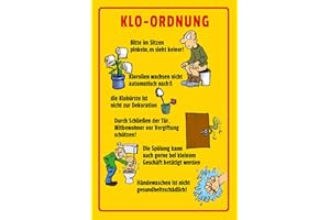 Schatzmix Spruch Klo-Ordnung Metallschild Wanddeko 20x30 cm tin Sign Blechschild, Blech, Mehrfarbig