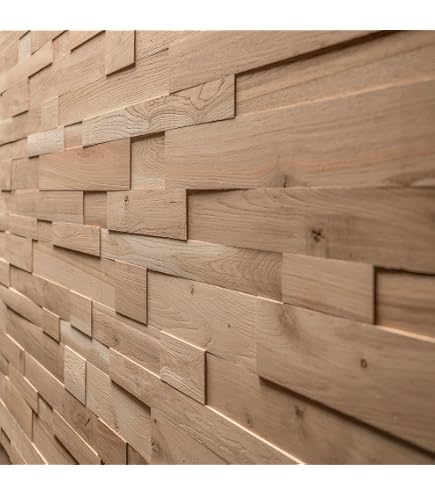 Pannelli 3D Per Pareti Grace Baltic | Effetto Legno In Polistirolo, 120x50x2 Cm | Per Soggiorno, Cucina, Bagno