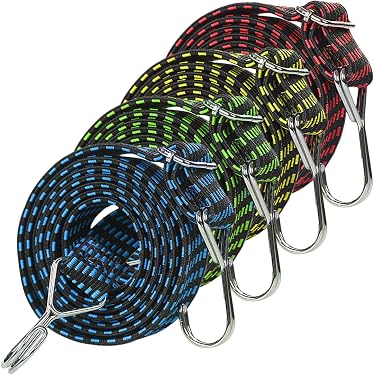 Confezione Da 10 Cinghie Elastiche Per Telone Nere - Assortimento Valore, Made In USA