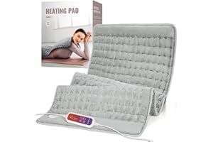 Manta Electrica, Orthland 100x50cm Extra Grande Almohadilla Térmica con 4 Temporizador y Calentamiento Rápido, Super Suave Esterilla Electrica para Lumbar, Espalda, Cervical, Hombros, Abdominal