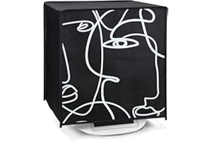 kwmobile Housse Compatible avec Thermomix TM5 / TM6 - Housse de Protection intégrale pour Robot de Cuisine - Noir-crème