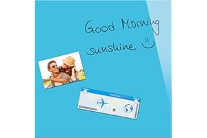 BE!BOARD Sigel B1103 Glas-Magnettafel BeBoard blau, 45 x 45 cm, Memoboard magnetisch & beschreibbar, incl 2 Neodym-Magnete, rahmenlos, für Wohnung und Büro