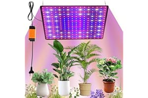 OROMYO Lámpara para Plantas de Interior 225 LEDs 1000W Lámpara LED de Espectro Completo con 4 Ganchos Lámpara de Cultivo LED para Plantas de Invernadero, Hortalizas (Rojo+Blu+Bianco, 250 LEDs)