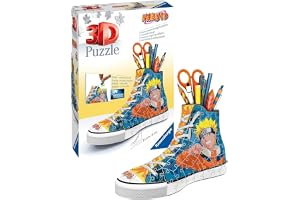 Ravensburger 3D Puzzle 11543 - Naruto Sneaker - Praktisk pennhållare - Skrivbordsarrangör för stora och små fans av den japan
