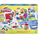 Play-Doh Set da Veterinario, Playset con Cane Giocattolo, Trasportino, 10 Strumenti, 5 Colori, Multicolore