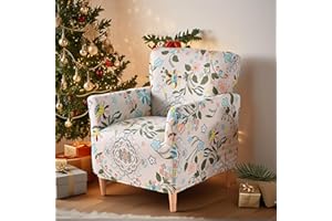 LiveGo Stretch Banquet Armchair Slipcover, Knit Chair Covers with Arms, Non-Slip Waterproof Chair Slipcover for Living Room, Office, Reception, and Pet-Friendly Furniture Protector (Color D)