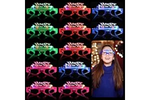 ITOYX 12Pcs 2026 LED Light up Glasses, New Year Glow in the Dark Party Supplies LED Glasses, Colorful Flashing Fancy Party Eyeglasses for Kids Adult Favors Decorations