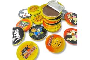 SWEET TREAT GIFTING CO. 50 Milk Chocolate Halloween Themed Sweets Novelty Chocolate Coins Halloween Sweets