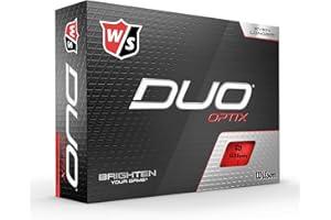 Wilson Staff Duo Optix, Palline da Golf, Superficie Opaca, Facili da Individuare, 12 Pezzi