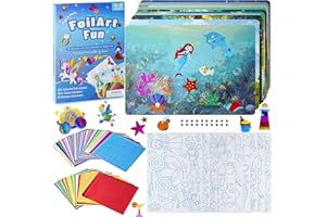 Corpower Divertimento per bambini: adesivi 3D in EVA, 10 sfondo e motivi, 150 fogli alluminio, regali creativi