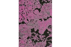 Décopatch FDA460O - Une pochette de 20 feuilles 30x40 cm - Dentelle fuschia/noire