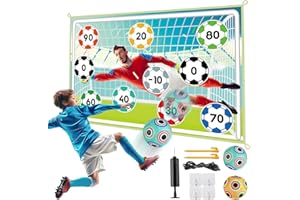 KADAYAYA Football Game Set Toy for Kids, Indoor Outdoor Soccer Game with 2 Velcro Balls, Foldable Flannel Goals, Christmas and Birthday Soccer Game Trainer Ball Set for Boys Girls 5 6 7 8 Year Old
