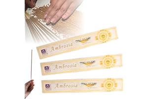 ‎AQASHA Berk Ambrosia | 30 Räucherstäbchen | 22 cm | Brenndauer ca. 45 min. | Räucher-Stäbchen-Set | Hand-Arbeit | Incense