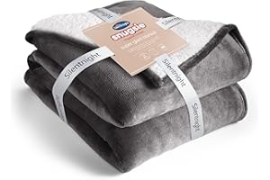 Silentnight Snugsie Super Giant Sized Blanket - Fleece Throw Plush Blanket Super-Sized with Warm Sherpa Fleece Inside Reversible for Whole Family Sofa Couch Bed, 270x230cm, Charcoal Grey