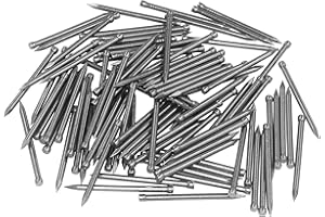 OMOTOOL Hardware Set di chiodi in acciaio al carbonio (100 pezzi), chiodi zincati per appendere immagini e lavorazione del legno, chiodi in acciaio per battiscopa e lavorazione del legno (35 mm)