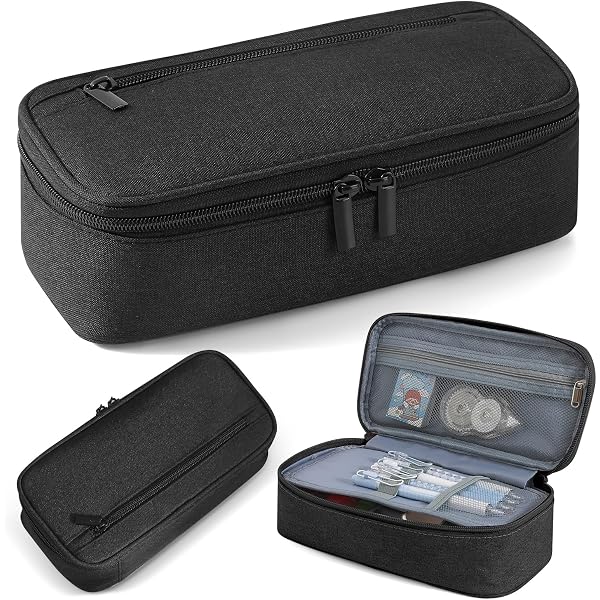 TYXHXTF Astuccio Portamatite Grande Capacità con 3 Scomparti per Elementare Media Bambina Ragazza Ragazzo Adulto Adolescente Studente Collegio Forniture Scuola Media Regalo
