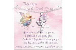 FAIRY DOOR KINGDOM Tooth Fairy Kit for Girls includes a Tooth Fairy Necklace and Tooth Fairy Letter within a Keepsake Tooth Fairy Box