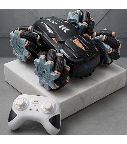 KingRayコーラル　フランク・シャーマン　オブジェ Kids Loyalty Eight Wheel Smoke Spray Laser Stunt RC Drift Car (2.4