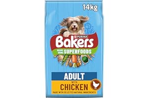 Bakers Adult Dry Dog Food Chicken and Veg 14 kg, Packaging May Vary