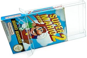 RESET RETRO 10x Klarsicht Schutzhüllen passend für Nintendo Spiele in OVP NES 0,3mm Passgenau und Glasklar-PET-Game Protectors-cases-box-Staubdicht-UV-Schutz