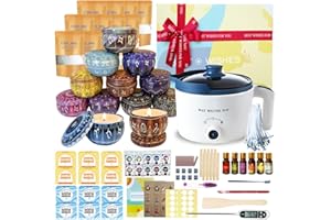 LINGQIAN Candle Making Kit for Adults,Soy Wax for Candle Making,Wax Melt Professional Full Kit with 12 Constellation Jars,Kit to Make Handmade Scented Candles at Home