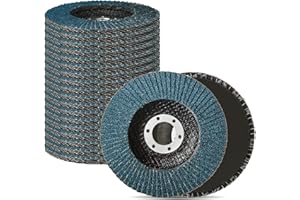 GOYADA Disco de laminilla de 115 mm, discos abrasivos de láminas de grano 80, disco de pulido de acero, disco de decapado para quitar desbarbado, pulido, óxido, acabado