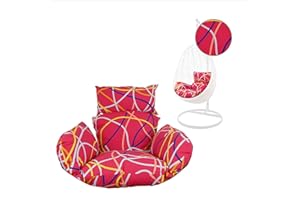 Kideo® Sitzkissen für Hängesessel, Swing Chair Kissen, Ersatzkissen, Wechselkissen, waschbar, 2-teilig, pink, Gemustert (Nest, 3021 be Abstract)