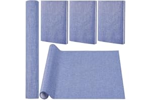 craspire 130 x 30 cm Toile de Bleu pour Reliure de Livres, Couverture de Livre avec Support en Papier, Tissu Densément Tissé, Album, Scrapbooking, Archives, Bricolage, Protection, Fournitures