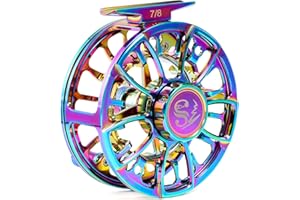 Sougayilang Fly Fishing Reel Ultralight Anti-Oxidation,CNC-machined Aluminum Alloy Body and Spool fly fishing reels size 5/6,7/8