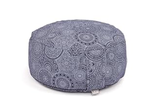 BODHI Rondo "Maharaja Collection" Coussin de méditation Housse amovible en coton (sergé), garnissage en épeautre, 32 x 13 cm, avec sangle de transport pratique