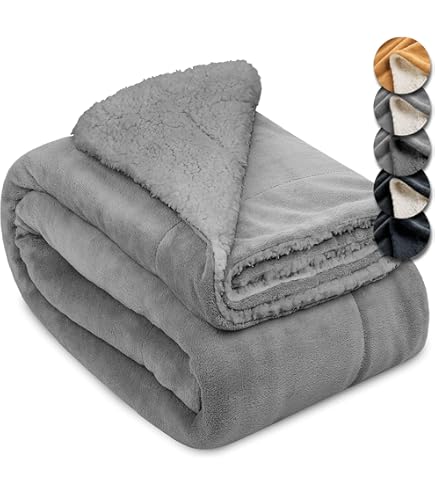 Beautissu Sherpa Deken 220 x 240cm Elisa - Extra Zachte Fleece Deken Natuur – Plaid Fleece Dekens voor Woonkamer Slaapkamer - Pluizige Deken voor Winter XXL