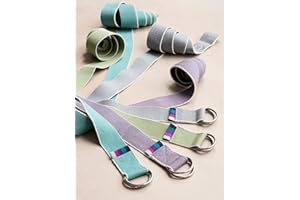 Yogamatters D-Ring Yoga Belt Strap - Organic Cotton, 2m | For Stretching and Improving Flexibility | Yoga Accessories & Equipment