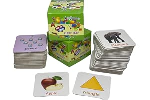 Gurukanth® Premium All in One Flash Cards for Kids Toys for 1-6 Years Old Boy and Girls (Laminated Non-Tearable flashcards - 