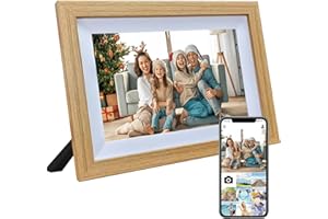 Veidoo 10.1 inch Smart Cloud Burlywood Digital Picture Frame, 1280x800 IPS Touch Screen, for Families, Digital Photo Frame Built in 32GB Memory, Share Moments via Frameo App(Burlywood)