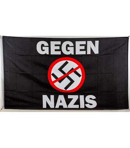 Anarchistische Flagge 3x5 Fuß – Rot-schwarz Mit A Im Kreis, Aus Polyester, Mit 2 Metallösen
