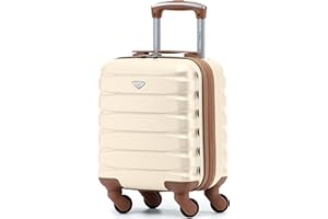 Flight Knight Estuche Rigido De Abs Ligero De 4 Ruedas Maletas Equipaje De Mano De Cabina Aprobado para Mas De 100 Aerolineas, Incluido Easyjet Y Tamano Maximo para Vueling Y Wizz Air 40x30x20cm