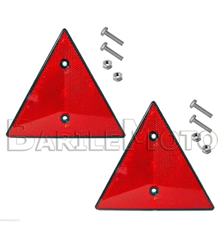 4 Catarifrangenti Triangolari Per Auto - Riflettori Posteriori Per Rimorchi, Camion E Furgoni