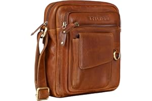 STILORD Ryan Sac Croisé pour Hommes Cuir Véritable | Sacoche Bandoulière Vintage | Petit Sac pour iPad 9,7 Pouces | Sacs à Bandoulière Couleur:Noir