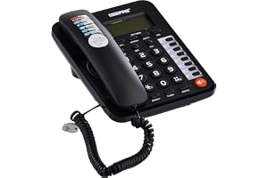 Geepas Executive Telephone with Caller ID- GTP7220-Solid Built Quality and Classic Design| Hands Free Function and Auto Redial- 2 Years Warranty