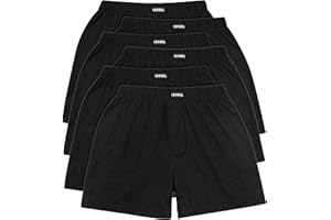 YESWEL 6-pak Bokserki Męskie, Oddychająca Bawełna Bielizna Męska, Luźne Retro Majtki (M - XXL)