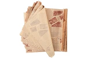 GAOMOENY 100 Fogli Carta Alimentare, Carta Oleata per Alimenti ImpermeabileCarta da Imballaggio per Alimenti Panini Hamburger Patatine Fritte Pane Panino Formaggio Torte(25 x 25 cm)