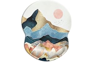 ITNRSIIET Tappetino Mouse Ergonomico con Supporto per il Polso, Tappetino per Mouse in Gel Confortevole, base antiscivolo in PU, per Computer e Laptop, Alba