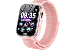 UCANI Smartwatch Kinder - Smart Watch Kids Telefon Uhr mit Schrittzähler Anruf SOS Spiele Musik Kamera Wecker Hörbuch Gewohnheit, Kinderuhr Telefonieren für Mädchen Jungen 3-12 Jahre Geschenk (Rosa)