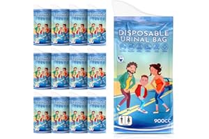 ‎LGOWITHU LgowithU 12 Stück Urinbeutel,900ml Tragbarer Urinbeutel,Urinal Erbrochenes Beutel für Camping Reisen Auto Stau Outdoor Notfall Toiletten, für Männer Frauen Kinder Patienten und Schwangere