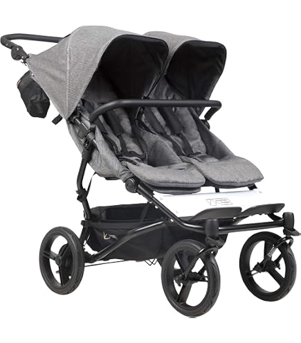 Poussette Double Mountain Buggy Duet V3.2 - Siège Double, Largeur 63 Cm, Roues 10", Pour Jumeaux Ou Fratrie