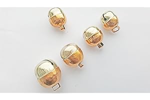 STARLINGUKPK Calidad par de cetrería níquel plateado/bronce Bellota Inglés. Campanas, campanas de gato, pet campanas.