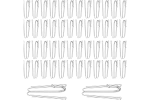 50-pack gardinkrokar metall, gardinkrokar av rostfritt stål 304, 2 pinnar rosa gardin vikta krokar, veckkrokar metall, gardin